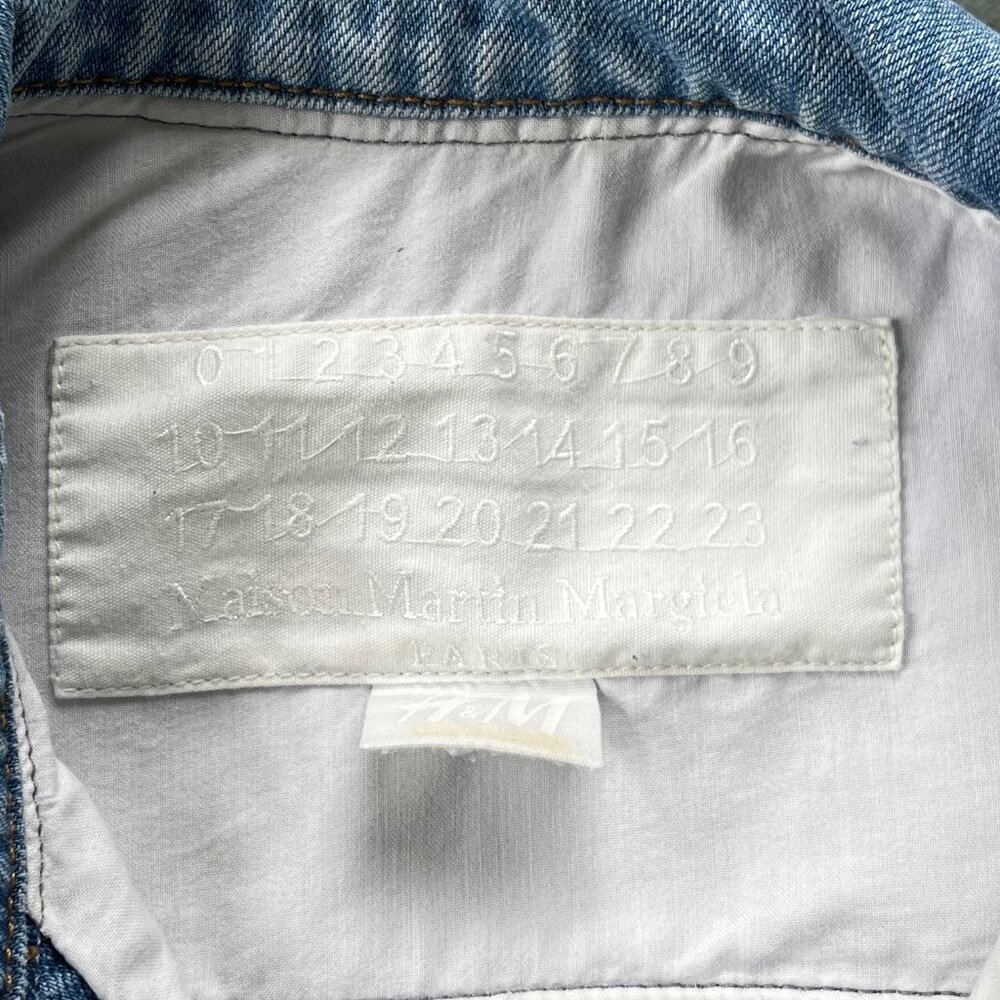 Men's RE Maison Martin Margiela x H&M Inside Out Denim Trucker Jacket Sz Med - Picture 4 of 4